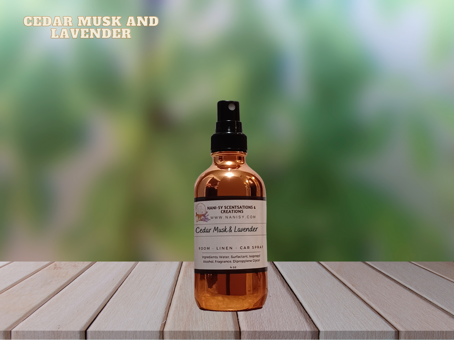 CEDAR MUSK AND LAVENDER ROOM SPRAY